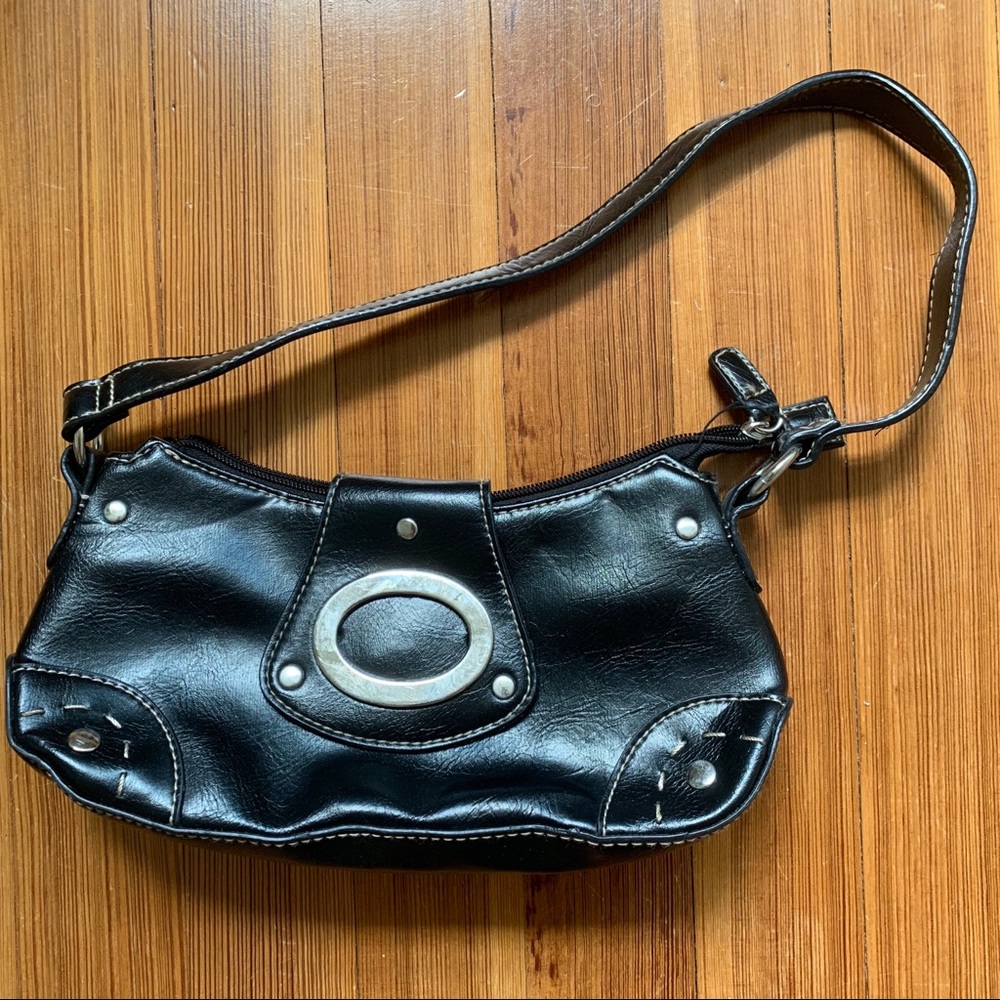 Black leather small purse